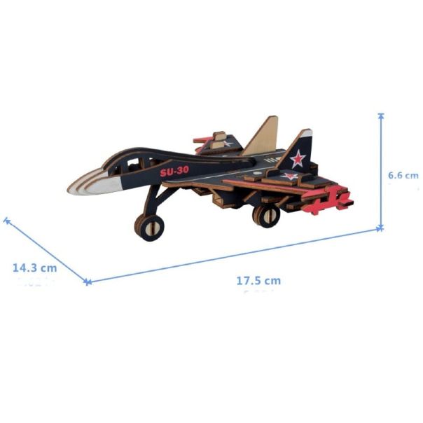 3d drvena slagalica - Suhoj SU-30 - 8-1