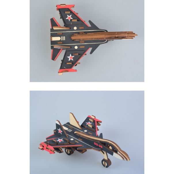 3d drvena slagalica - Suhoj SU-30 - 8-1