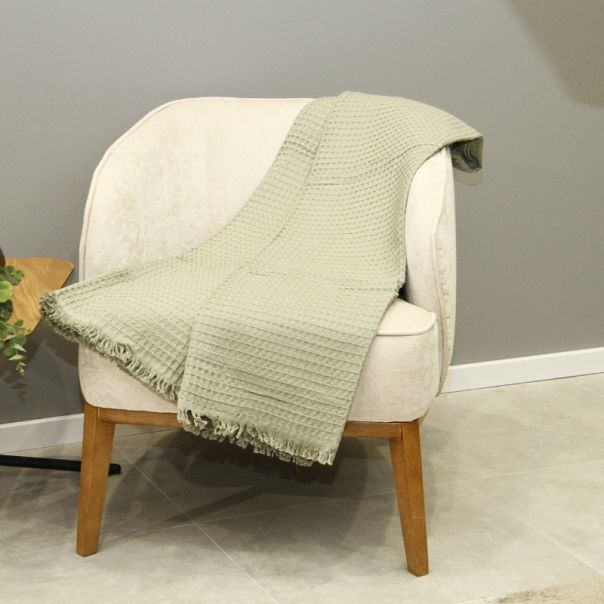 DEKOR DOM Prekrivač SOFT VAFEL 220x240cm Light green - 024557-1