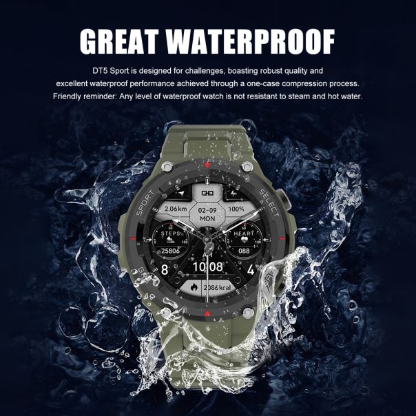 Pametni sat DT5 Sport silikonska narukvica, providna - SW297