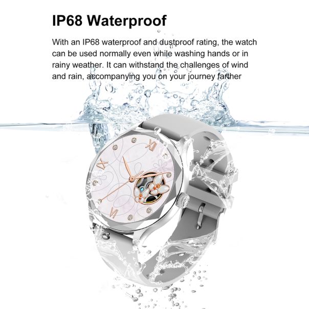 Pametni sat DT Diamond metalna narukvica, srebrna - SW305