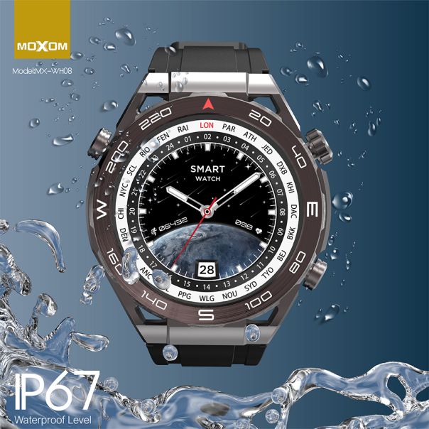 Pametni sat Moxom MX-WH08, crna - SW309