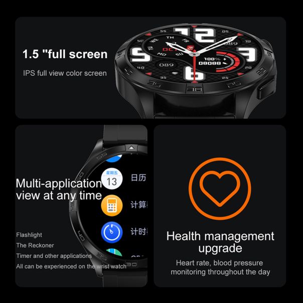 Pametni sat DT5 Mate silikonska narukvica, siva - SW358