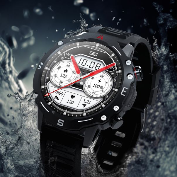 Smart watch sa silikonskom narukvicom OD2, srebrna - SW386