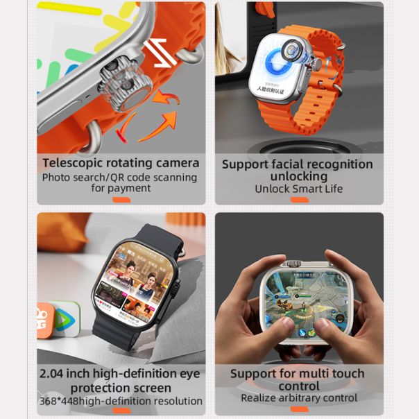 Pametni sat 4G Network Watch ultra, narandžasta - SW396