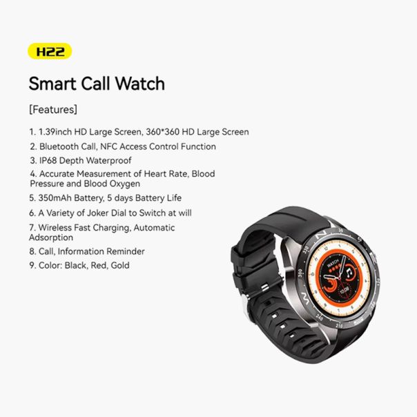 AWEI Pametni sat H22, srebrna - SW401