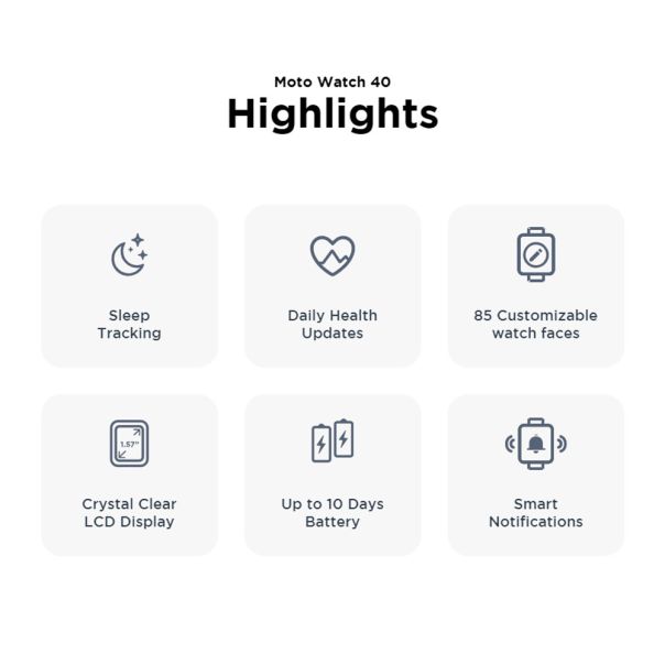 MOTOROLA Pametni sat Moto Watch 40, crna - SW415