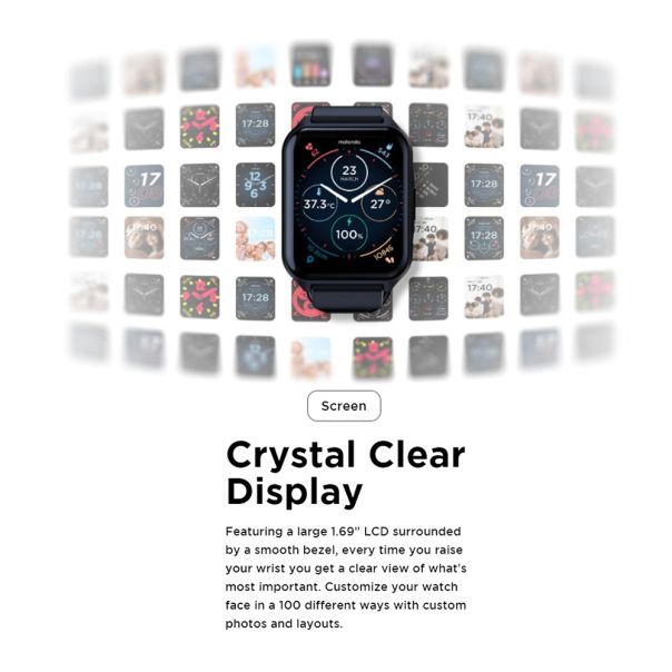 MOTOROLA Pametni sat Moto Watch 70, crna - SW416