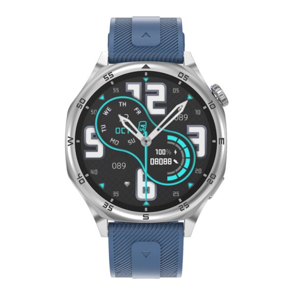 Pametni sat DT5, siva (plava silikonska i braon kozna narukvica) - SW421