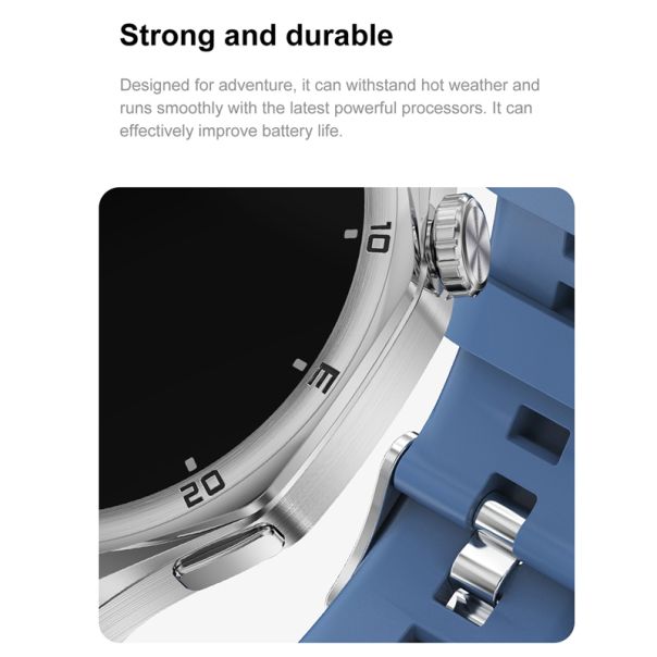 Pametni sat DT5, siva (plava silikonska i braon kozna narukvica) - SW421