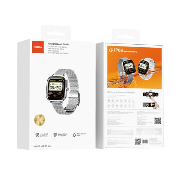 MOXOM Pametni sat MX-WH24, srebrna - SW440