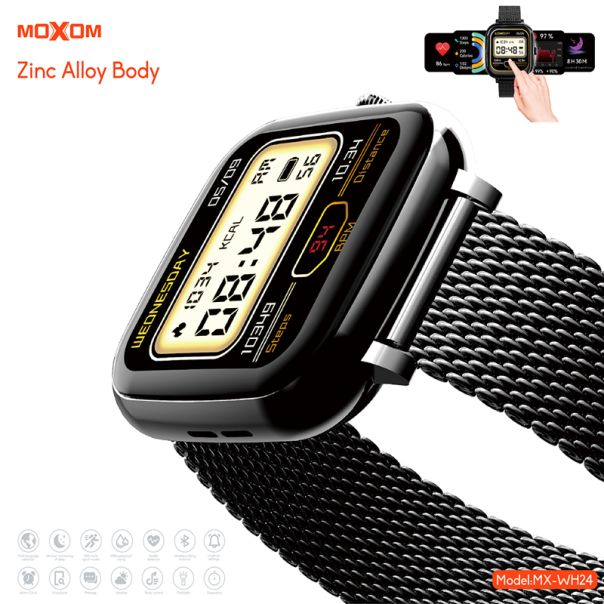 MOXOM Pametni sat MX-WH24, srebrna - SW440