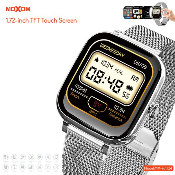 MOXOM Pametni sat MX-WH24, srebrna - SW440