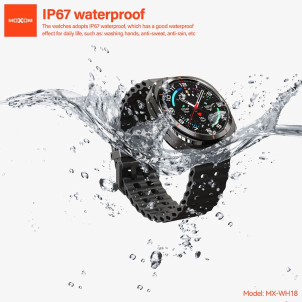 MOXOM Pametni sat MX-WH18, crna - SW442