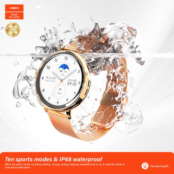 MOXOM Pametni sat MX-WH16, zlatna - SW443