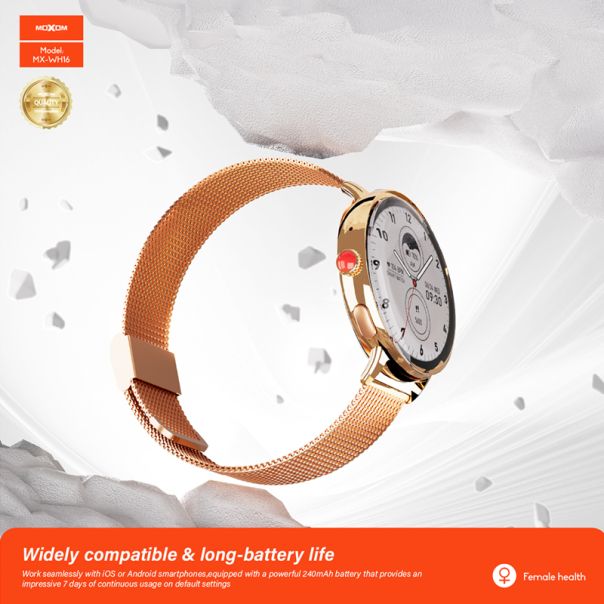 MOXOM Pametni sat MX-WH16, zlatna - SW443