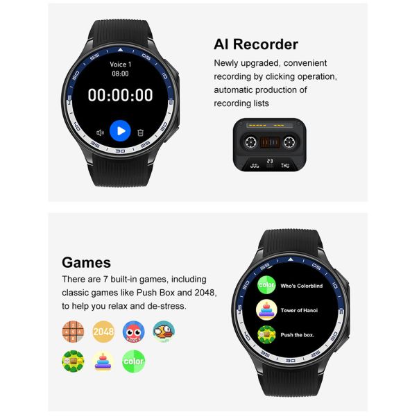 Smart watch DT Watch X crni (crna silikonska i crna kozna narukvica) - EP2901232