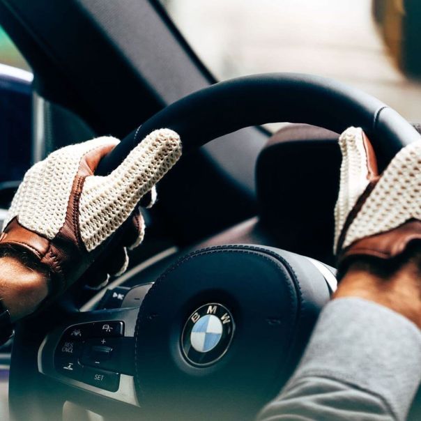 SW Kožne rukavice za vožnju tamno braon veličina s - SW9110S