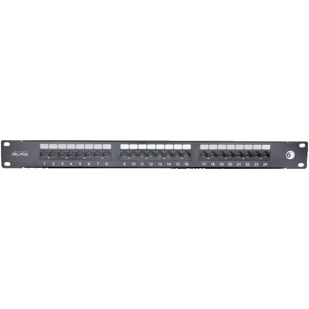 SOLARIX SX24L-6-UTP-BK-N patch panel 24x U/UTP RJ45, cat 6, Rack 19 in 1U - SX011