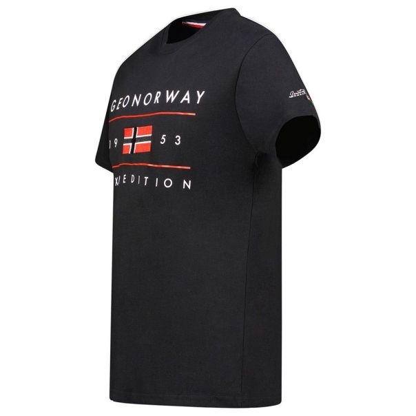 GEOGRAPHICAL NORWAY Majica kratak rukav jezolo db black men 254 M - SY9739H-GN