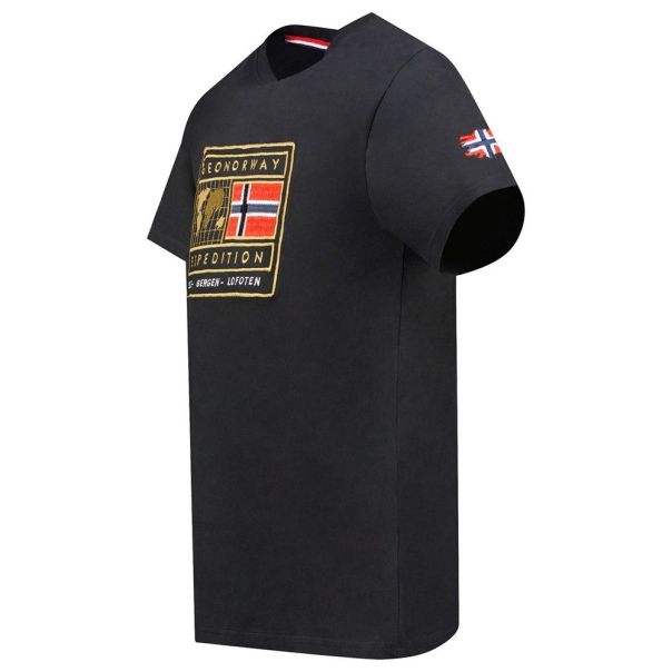 GEOGRAPHICAL NORWAY Majica kratak rukav jofoten db black men 254 M - SY9756H-GN