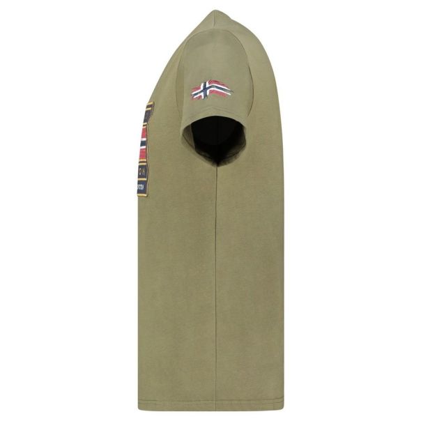 GEOGRAPHICAL NORWAY Majica kratak rukav jofoten db kaki men 254  M - SY9758H-GN