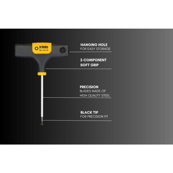 Felo Šrafciger sa T-ručkom HEX Nut SW7,0 x 230 30407860 nasadni ključ - 30407860