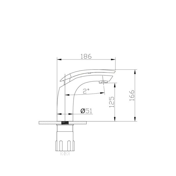 METALAC Slavina za lavabo Perfect T03281 - T03281
