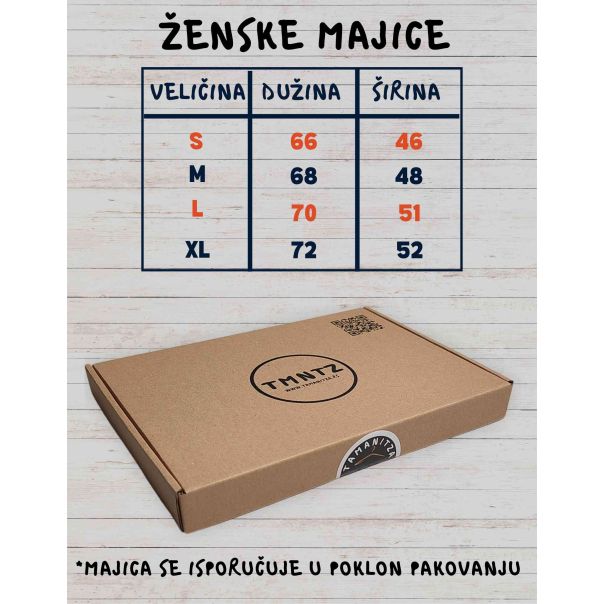 TAMANITZA Ženska crna majica IN LOVE - Tamanitza68