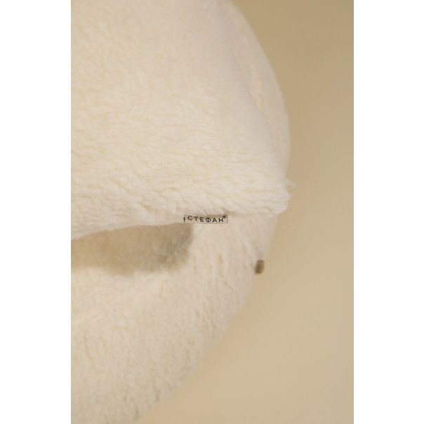 STEFAN Tabure natur krzno R50x25 - 4208-natur.krzno