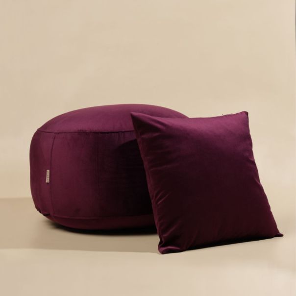 STEFAN Tabure R50x25cm aubergine - 4208-aubergine