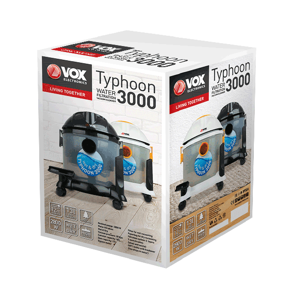 VOX Usisivač TYPHOON 3000 Crni - 27271
