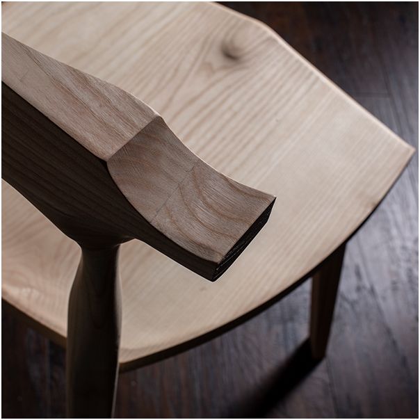 MEDA FURNITURE Luka – drvena stolica sa tapaciranim sedištem - TakuIzd45