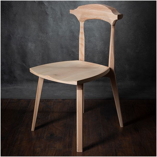 MEDA FURNITURE Luka – drvena stolica sa tapaciranim sedištem - TakuIzd45