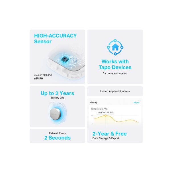 TP LINK Pametni senzor temperature i vlažnosti vazduha T310 - TAPO T310