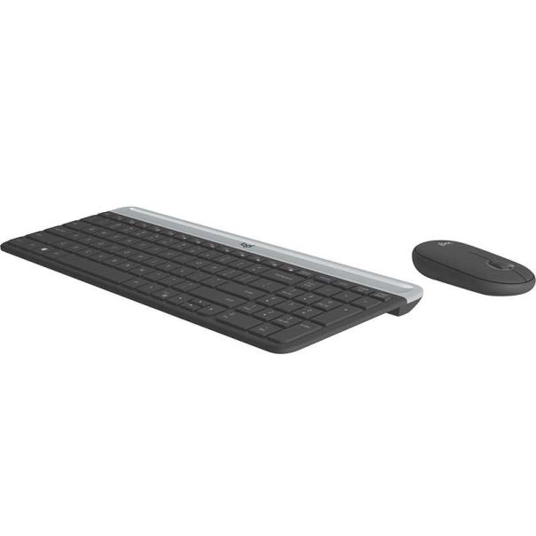 LOGITECH Bežična tastatura i miš MK470 Slim YU, tamno sivi - TAS00886