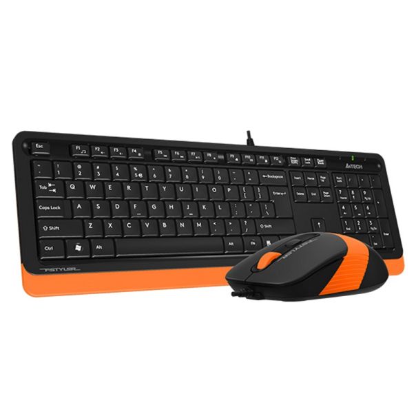A4 TECH Set tastatura i miš F1010 FSTYLER, naradžasta/crna - TAS01073