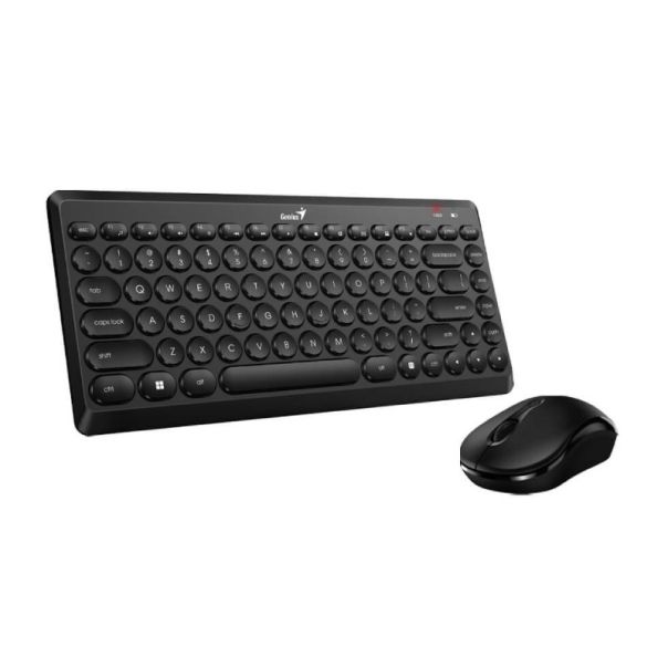 GENIUS Tastatura + Miš Set LuxMate Q8000, Wireless,US,BLK - 4710268259268