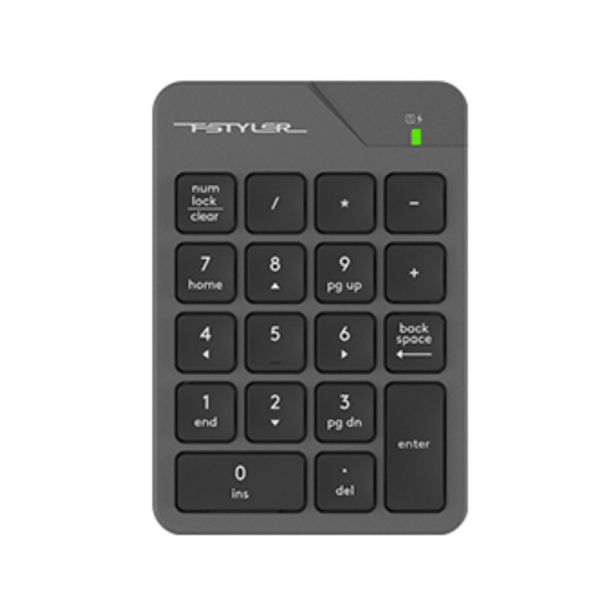 A4 TECH Bežična numerička tastatura FGK21C FSTYLER 2.4G, siva - TAS01340