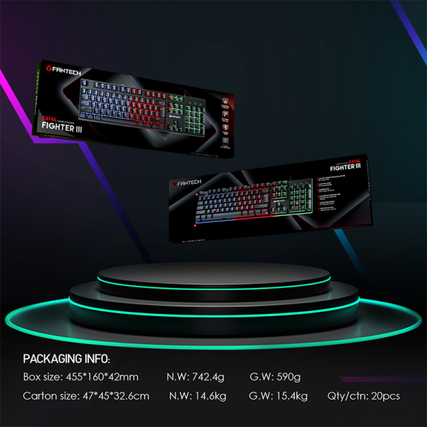 Tastatura Gaming Fantech K614L Fighter II crna - G210369