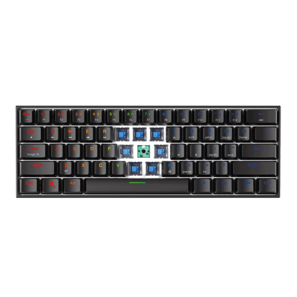 Tastatura mehanička Gaming Fantech MK857 RGB Maxfit61 crna (blue switch) - G95432