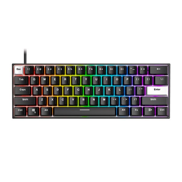 Tastatura mehanička Gaming Fantech MK857 RGB Maxfit61 FROST crna (blue switch) - G204519