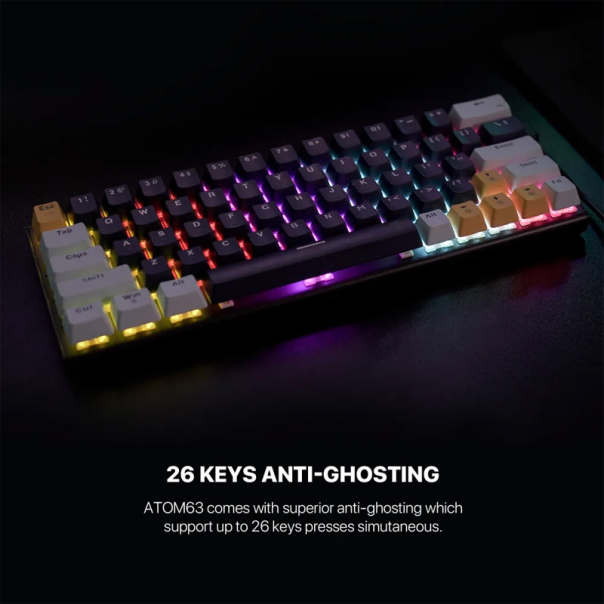 Tastatura mehanička Gaming Fantech MK874 RGB Atom 63 SkyBlue (blue switch) - G216759