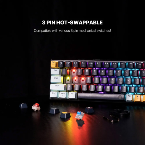 Tastatura mehanička Gaming Fantech MK874 RGB Atom 63 navy (BLUE switch) - G214006