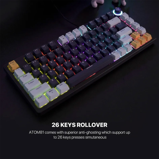 Tastatura mehanička Gaming Fantech MK875 RGB Atom 81 Navy (RED switch) - G214009