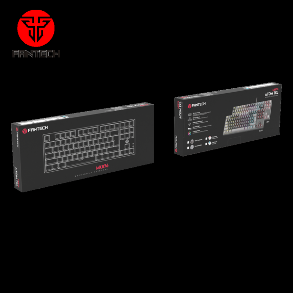 Tastatura Mehanicka Gaming Fantech MK876 RGB Atom TKL siva (Blue switch) - 210649