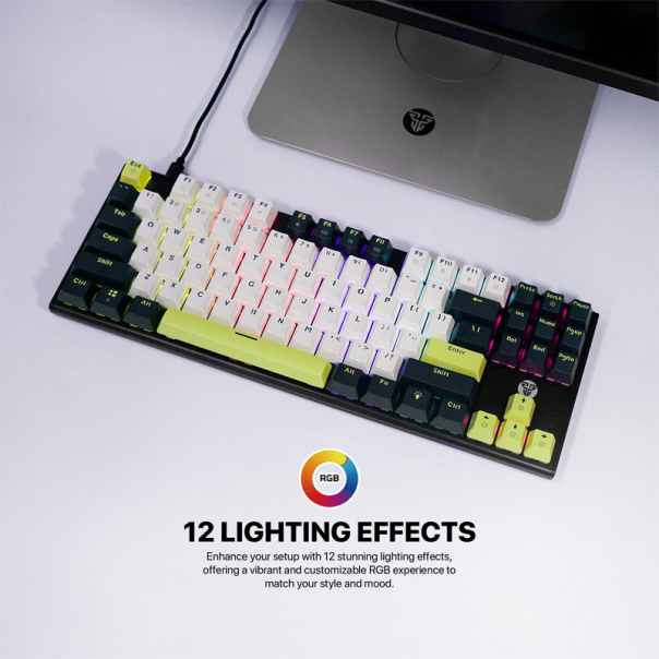 Tastatura mehanička Gaming Fantech MK877S RGB Atom 87S Mori plava (blue switch) - G221864