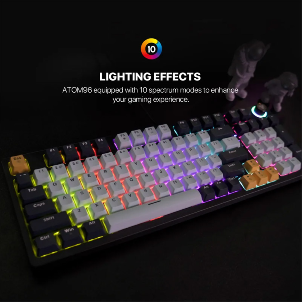Tastatura mehanička Gaming Fantech MK890 RGB Atom MK96 SkyBlue (Red switch) - G216763
