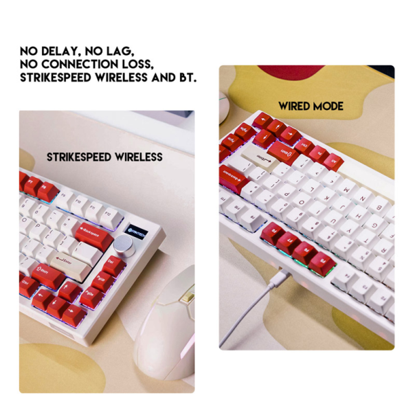 Tastatura mehanička Gaming Fantech MK910 RGB Vibe Maxfit 81 Royal Prince Wireless (Yellow switch) - G211105