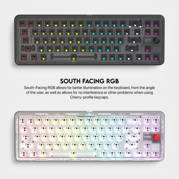 Tastatura mehanička Gaming Fantech MK911 RGB Vibe Maxfit 70 Epic Greyscale Wireless (Yellow switch) - G211108
